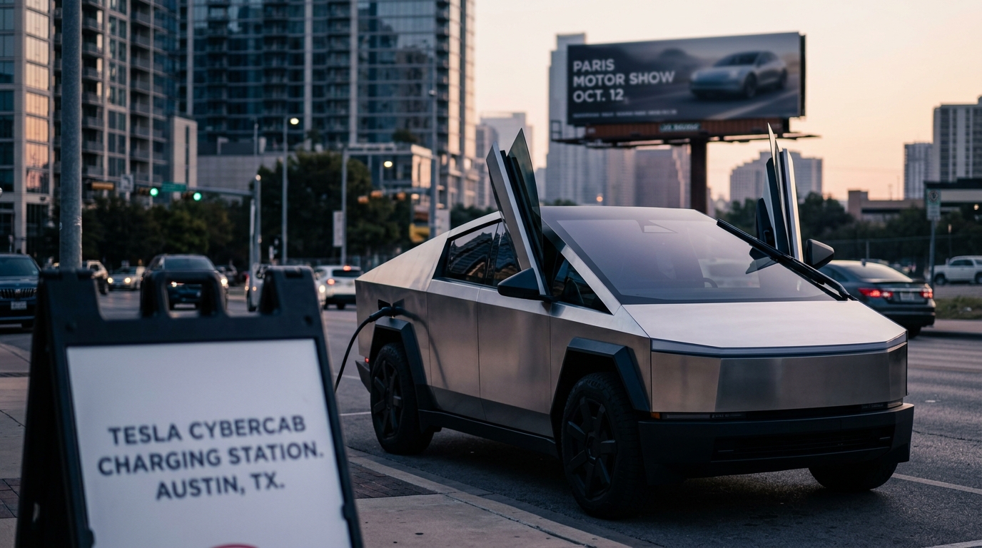 Tesla&rsquo;s Cybercab Fleet Grew 8x in 30 Days. Paris Is the Pitch.